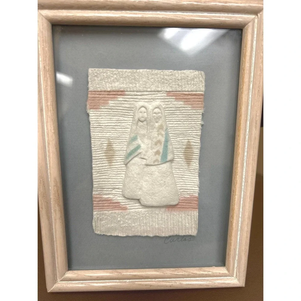 Figi Graphics Carlos Southwestern Woven Textile Relief Framed‎ Wall Art CP-71V